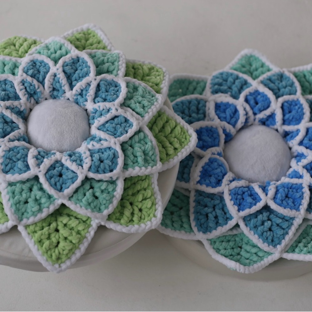 handmade crochet flower floor cushion | meditation seat | boho home decor